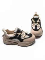 Pantofi Sport Dama din piele naturala 2577 CREAM-BLACK | FRANCO GERARDO