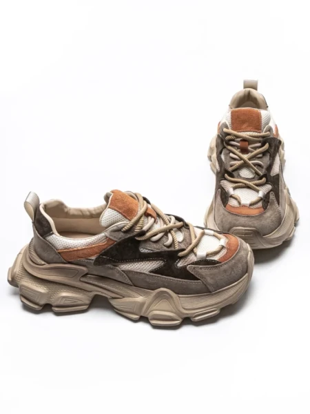 Pantofi Sport Dama din piele naturala HY5798 APRICOT-ORANGE | FRANCO GERARDO