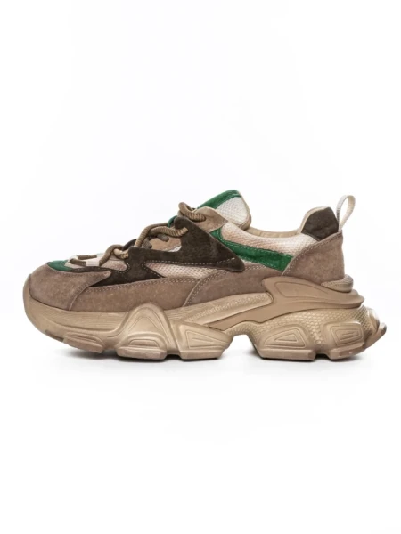 Pantofi Sport Dama din piele naturala HY5798 BROWN-GREEN | FRANCO GERARDO