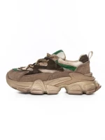 Pantofi Sport Dama din piele naturala HY5798 BROWN-GREEN | FRANCO GERARDO