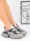 Pantofi Sport Dama din piele naturala HY5798 LIGHT GREY-PINK | FRANCO GERARDO