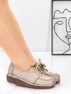 Pantofi Casual Dama din piele naturala 2553 CREAM | FORMATIONE