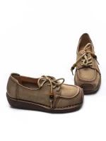 Pantofi Casual Dama din piele naturala 2553 APRICOT | FORMATIONE