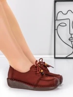 Pantofi Casual Dama din piele naturala 2553 RED | FORMATIONE