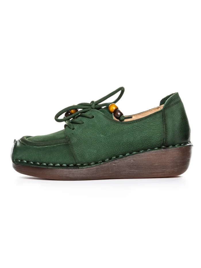 Pantofi Casual Dama din piele naturala 2553 GREEN | FORMATIONE