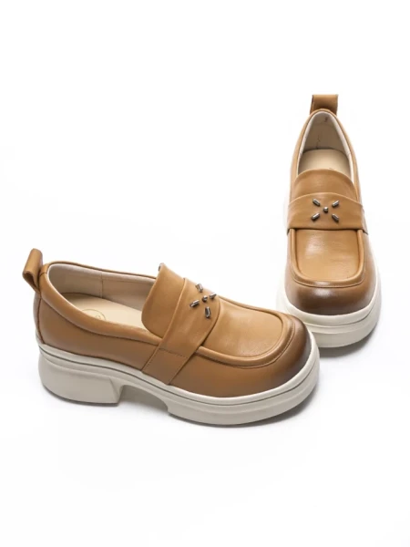 Pantofi Casual Dama din piele naturala 10828 YELLOW | FORMATIONE