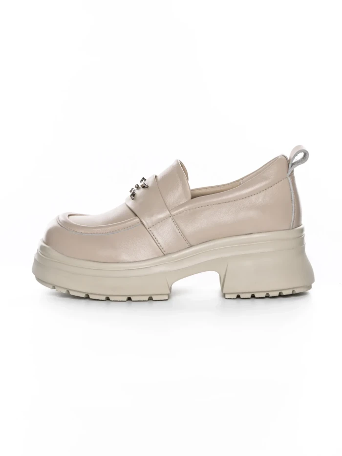 Pantofi Casual Dama din piele naturala 10828 CREAM | FORMATIONE