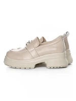 Pantofi Casual Dama din piele naturala 10828 CREAM | FORMATIONE