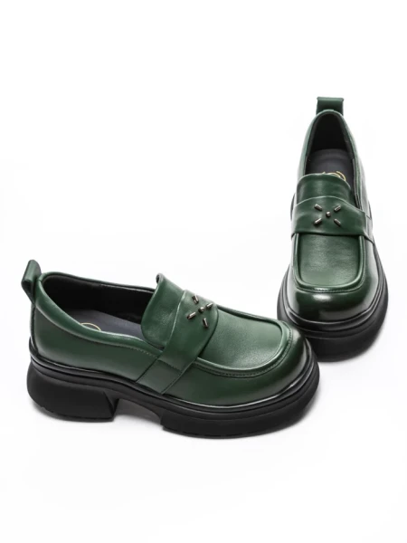 Pantofi Casual Dama din piele naturala 10828 GREEN | FORMATIONE