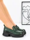 Pantofi Casual Dama din piele naturala 10828 GREEN | FORMATIONE
