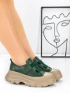Pantofi Sport Dama din piele naturala 6806 GREEN | ADVANCER