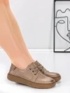 Pantofi Casual Dama din piele naturala 663 APRICOT | ADVANCER
