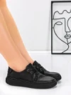 Pantofi Casual Dama din piele naturala 663 BLACK | ADVANCER
