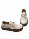 Pantofi Casual Dama din piele naturala 663 CREAM | ADVANCER