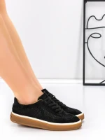 Pantofi Sport Dama din piele naturala 2501-1 BLACK | ADVANCER