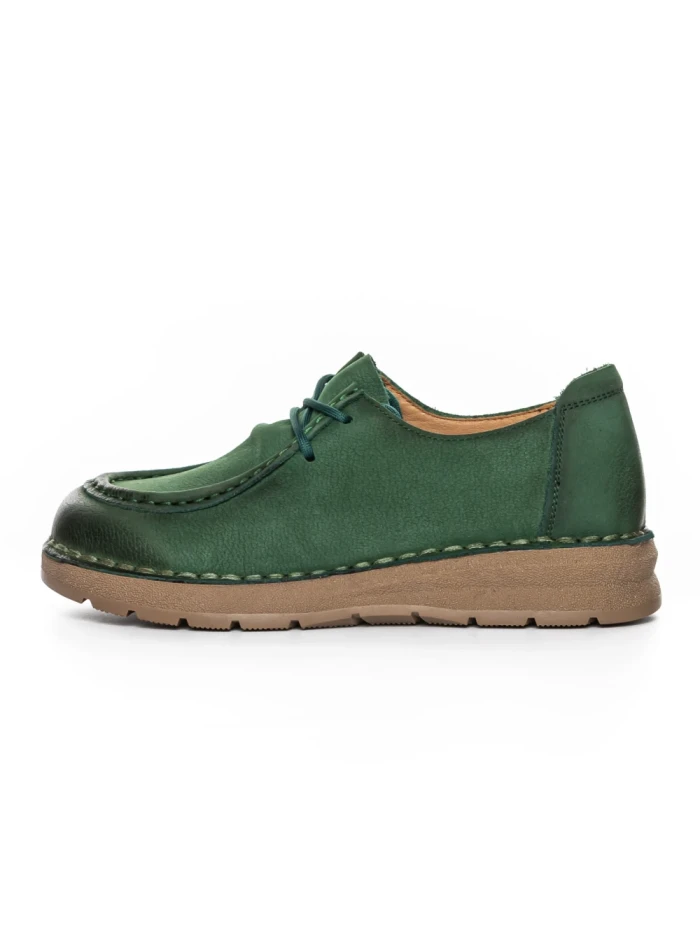 Pantofi Casual Dama din piele naturala 8887 GREEN | FORMATIONE