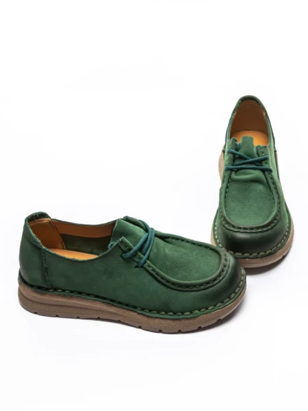 Pantofi Casual Dama din piele naturala 8887 GREEN | FORMATIONE