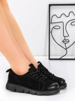 Pantofi Casual Dama din piele naturala 556 BLACK | FORMATIONE