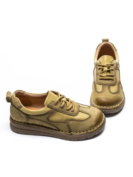 Pantofi Casual Dama din piele naturala 886 YELLOW | FRANCO GERARDO