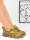 Pantofi Casual Dama din piele naturala 886 YELLOW | FRANCO GERARDO