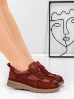 Pantofi Casual Dama din piele naturala 886 RED | FRANCO GERARDO