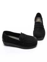 Pantofi Casual Dama din piele naturala 2557 BLACK | FORMATIONE