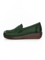 Pantofi Casual Dama din piele naturala 2557 GREEN | FORMATIONE