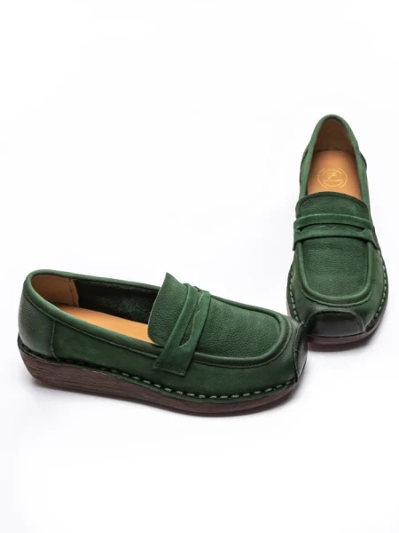 Pantofi Casual Dama din piele naturala 2557 GREEN | FORMATIONE