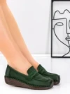 Pantofi Casual Dama din piele naturala 2557 GREEN | FORMATIONE