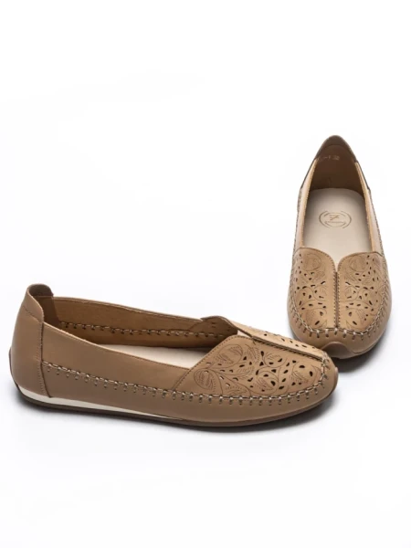 Balerini Dama din piele naturala 5001-1 APRICOT | FORMATIONE