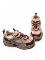 Pantofi Sport Dama din piele naturala 2576 CREAM-RED | ADVANCER