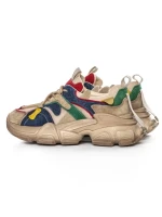 Pantofi Sport Dama din piele naturala HY5782 CREAM-RED | FRANCO GERARDO