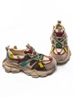 Pantofi Sport Dama din piele naturala HY5782 GREY-WINE | FRANCO GERARDO