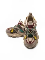 Pantofi Sport Dama din piele naturala HY5782 GREY-WINE | FRANCO GERARDO