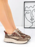 Pantofi Sport Dama din piele naturala 773 RED | FRANCO GERARDO