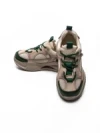 Pantofi Sport Dama din piele naturala 2576 CREAM-GREEN | ADVANCER