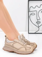 Pantofi Sport Dama din piele naturala 10018 CREAM | FRANCO GERARDO
