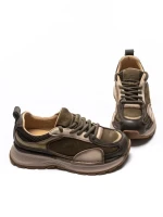 Pantofi Sport Dama din piele naturala 10018 KHAKI | FRANCO GERARDO