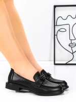 Pantofi Casual Dama din piele naturala 11520-120 BLACK | ADVANCER