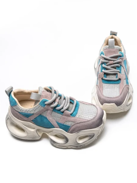 Pantofi Sport Dama din piele naturala HY8985 BLUE-GREY | FRANCO GERARDO