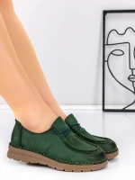 Pantofi Casual Dama din piele naturala 8887 Verde | Fo... » Pantoful.Ro