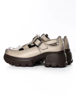 Pantofi Casual Dama din piele naturala 23282 CREAM | ADVANCER