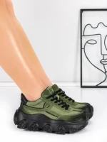 Pantofi Sport Dama din piele naturala 9802 GREEN | FRANCO GERARDO