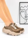 Pantofi Sport Dama din piele naturala 9802 APRICOT | FRANCO GERARDO