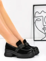 Pantofi Casual Dama din piele naturala 10827 BLACK | FORMAZIONE