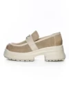 Pantofi Casual Dama din piele naturala 10827 CREAM | FORMAZIONE