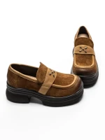 Pantofi Casual Dama din piele naturala 10827 BROWN | FORMAZIONE