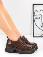 Pantofi Casual Dama din piele naturala 10829 BROWN | FORMAZIONE