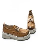 Pantofi Casual Dama din piele naturala 10829 YELLOW | FORMAZIONE