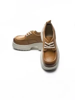 Pantofi Casual Dama din piele naturala 10829 YELLOW | FORMAZIONE